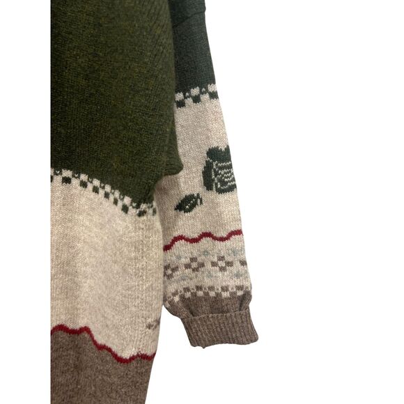 Vtg Annie Laurie Cardigan Sweater Shetland 100% Pure Wool Scotland 1980s Cottage - Picture 8 of 10